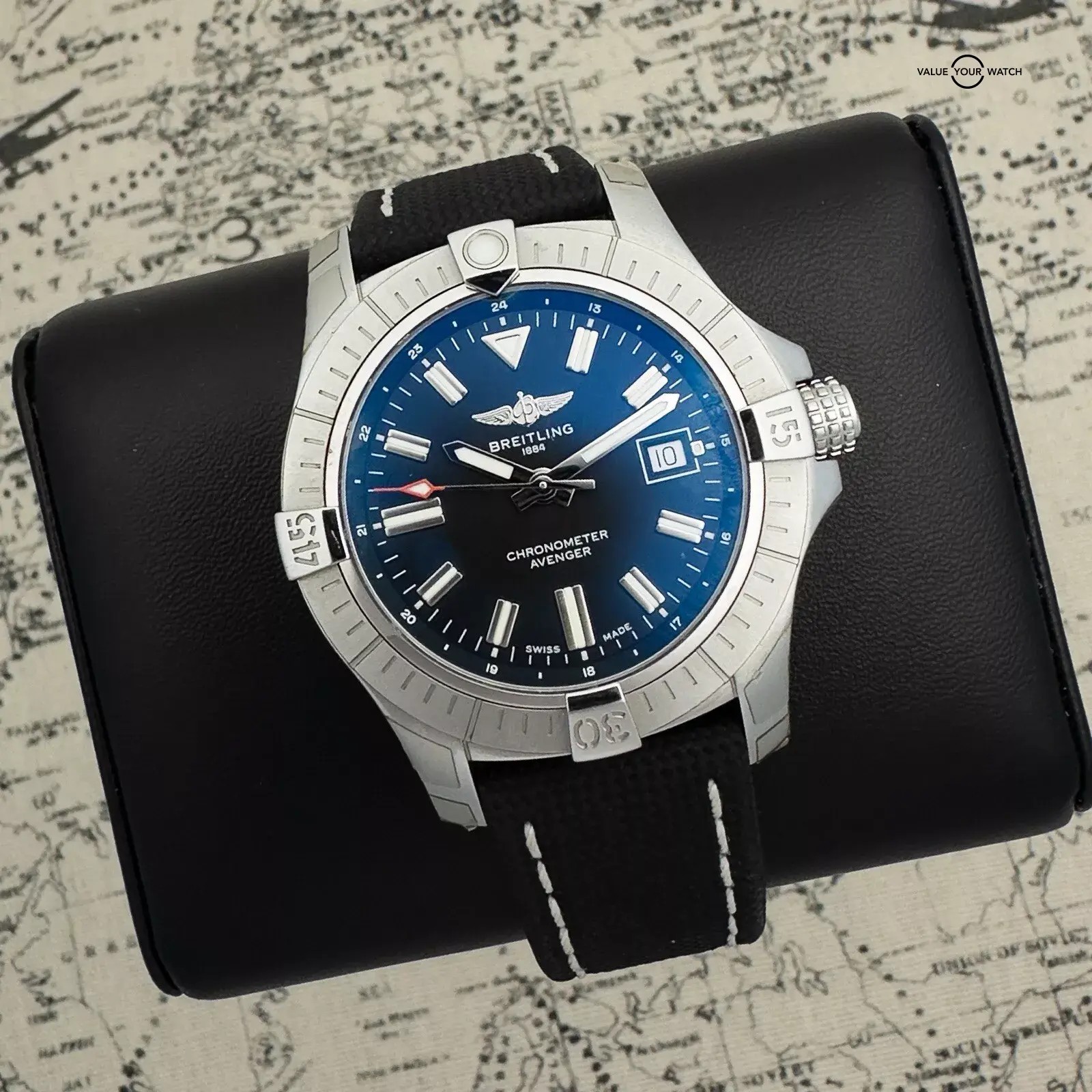 Montre automatique Breitling Avenger 43 – cadran bleu, boîtier acier