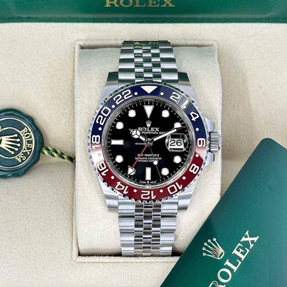 Rolex GMT-Master II «Pepsi» – синий и красный безель, браслет Jubilee, 40 мм