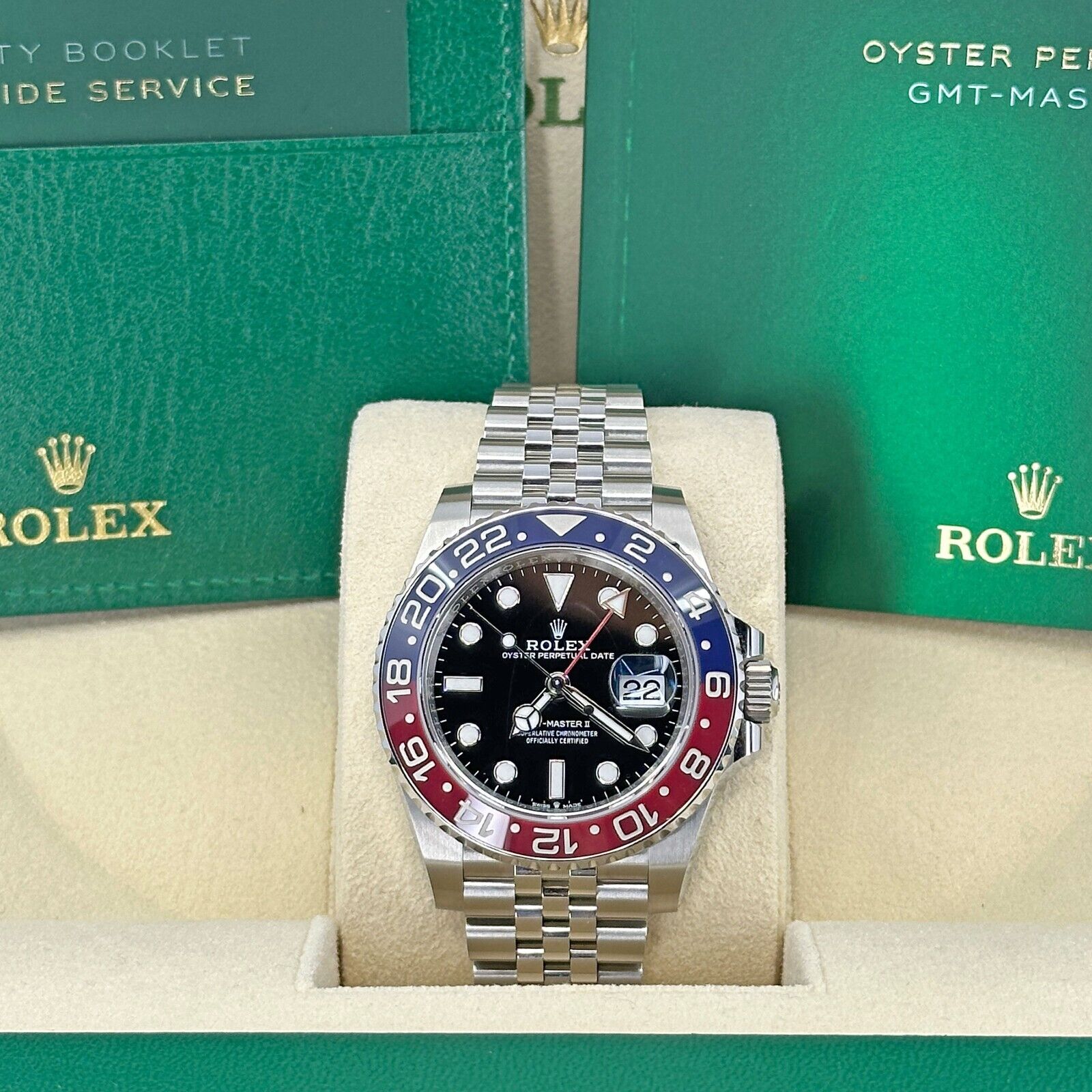 Rolex GMT-Master II «Pepsi» – синий и красный безель, браслет Jubilee, 40 мм