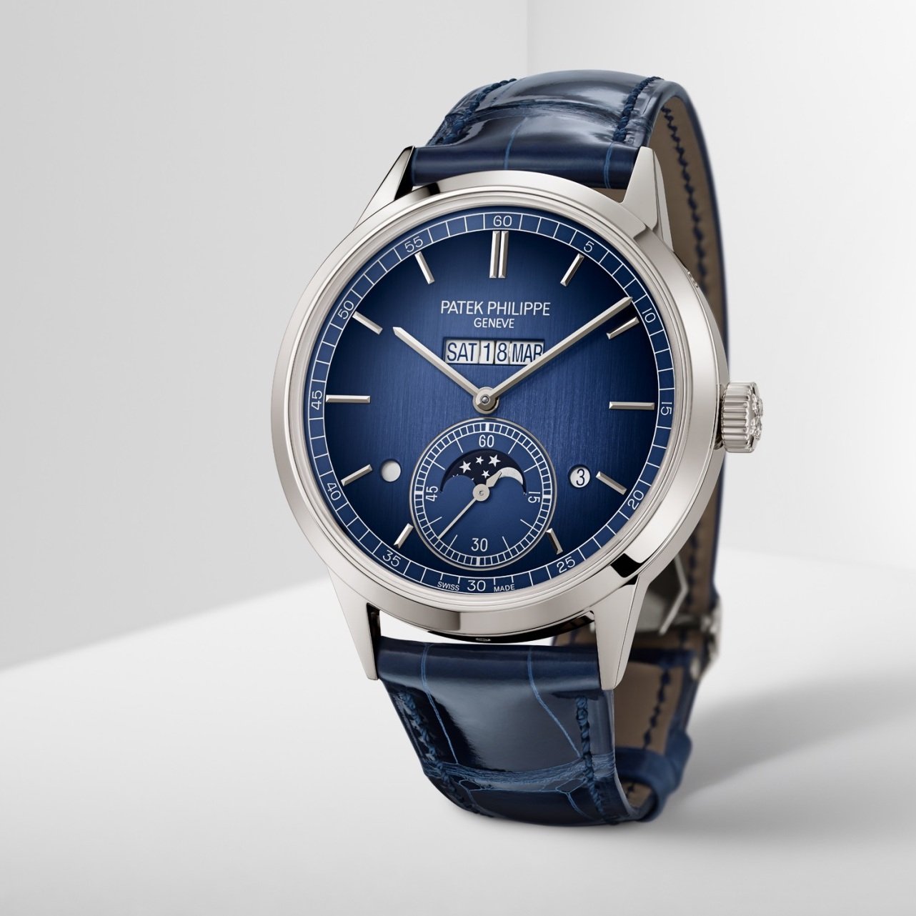 Patek Philippe Grand Complications – вечный календарь в линию, платина, 41,3 мм