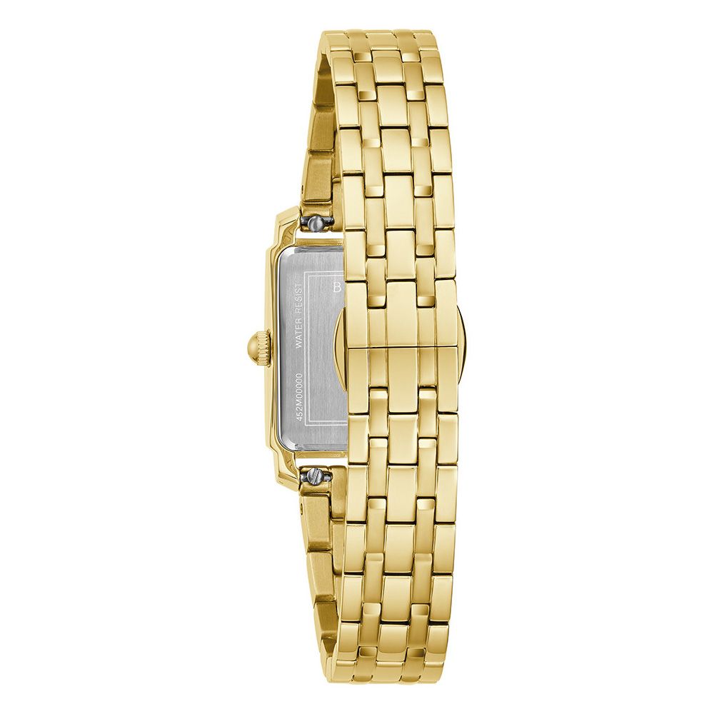 Bulova Sutton – cadran nacre, bracelet doré, 21 mm