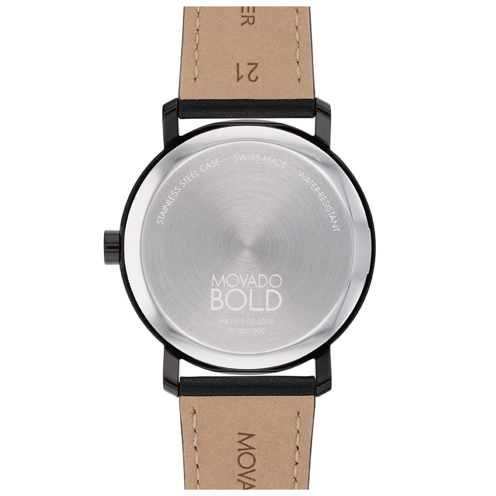 Movado BOLD Evolution 2.0 – чёрный циферблат, чёрный кожаный ремешок, 40 мм